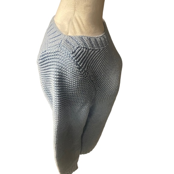 Talbots baby Blue/Powder Blue Knit Sweater. Sz M - Picture 5 of 13